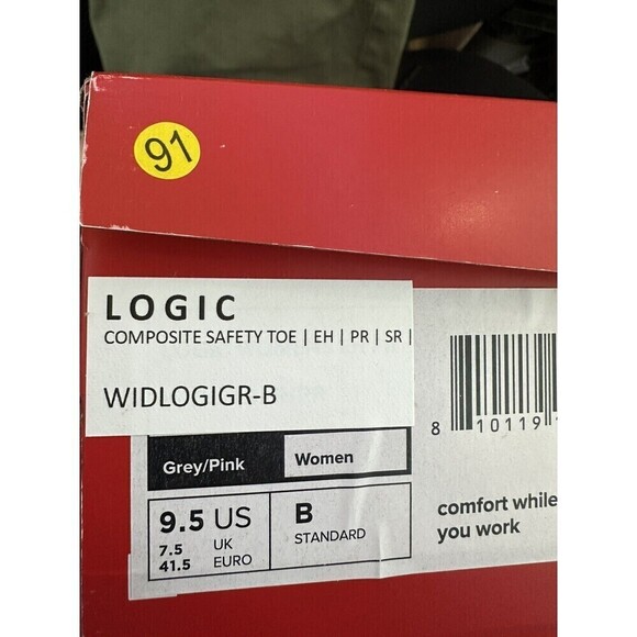 New Balance Logic composite safety toe Widlogigr-b 9.5 B Acteva excellent - Picture 10 of 12